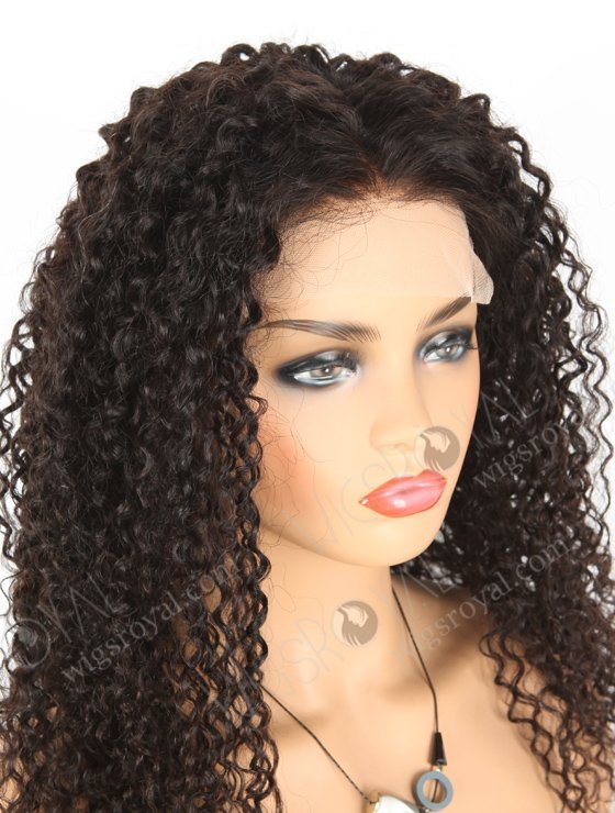 In Stock Brazilian Virgin Hair 20" Tight Curly Natural Color Lace Closure Wig CW-04008-19468