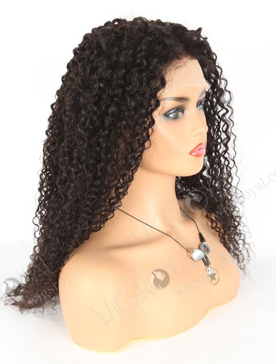 In Stock Brazilian Virgin Hair 20" Tight Curly Natural Color Lace Closure Wig CW-04008-19471