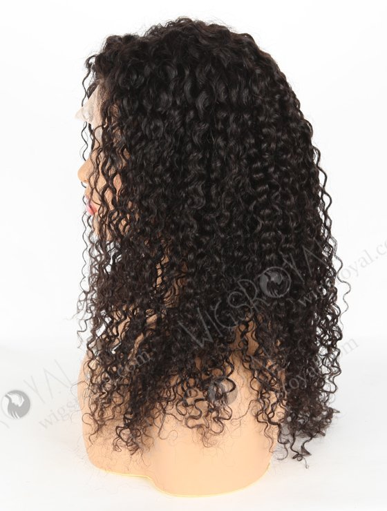In Stock Brazilian Virgin Hair 18" Tight Curly Natural Color Lace Closure Wig CW-04007-19457
