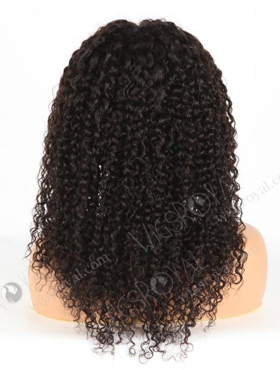 In Stock Brazilian Virgin Hair 18" Tight Curly Natural Color Lace Closure Wig CW-04007-19459