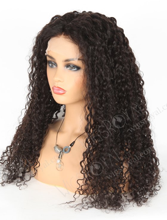In Stock Brazilian Virgin Hair 24" Tight Curly Natural Color Lace Closure Wig CW-04010-19489