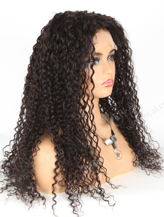 In Stock Brazilian Virgin Hair 24" Tight Curly Natural Color Lace Closure Wig CW-04010-19493