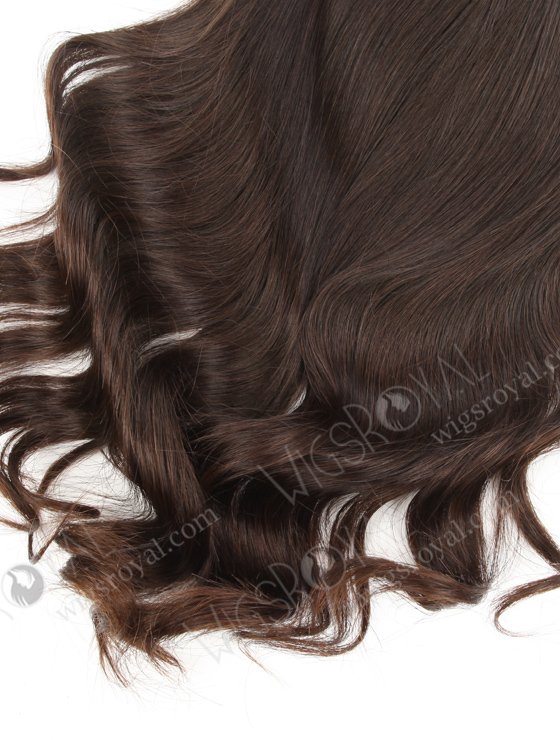 In Stock European Virgin Hair 16" Beach Wave Natural Color 7"×7" Silk Top Wefted Hair Topper-076-19500