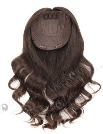 Largee Base 7x7 Volume Wavy Human Hair Topper for Thinning Crown 16 Inch Top Quality Virgin Hair Topper-076