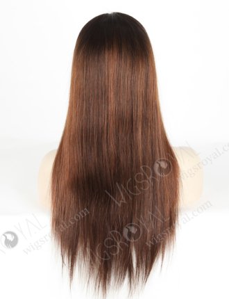 18 Inch Affordable Virgin Hair Black to Brown Ombre Human Hair Lace Top Wig WR-CLF-025