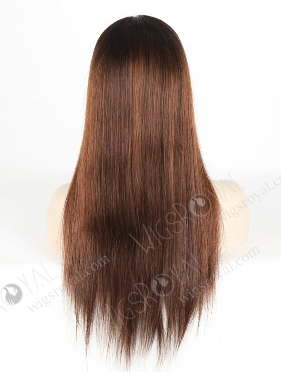 18 Inch Affordable Virgin Hair Black to Brown Ombre Human Hair Lace Top Wig WR-CLF-025-19765