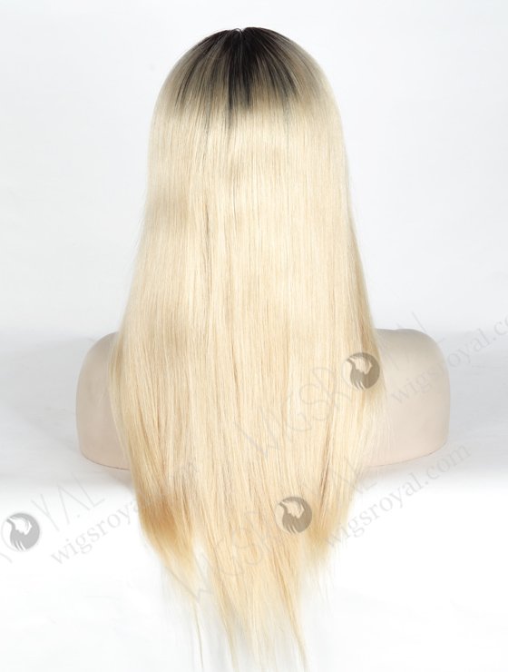 White Color With Dark Root 18'' Fine European Virgin Hair Lace Front Wig WR-CLF-023-19742