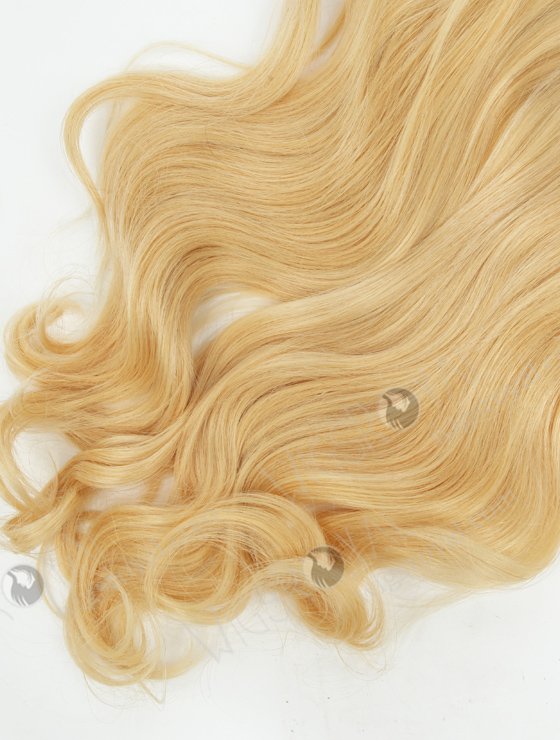 In Stock European Virgin Hair 18" Beach Wave 24# with 613# Highlights 7"×7" Silk Top Wefted Topper-074-19902
