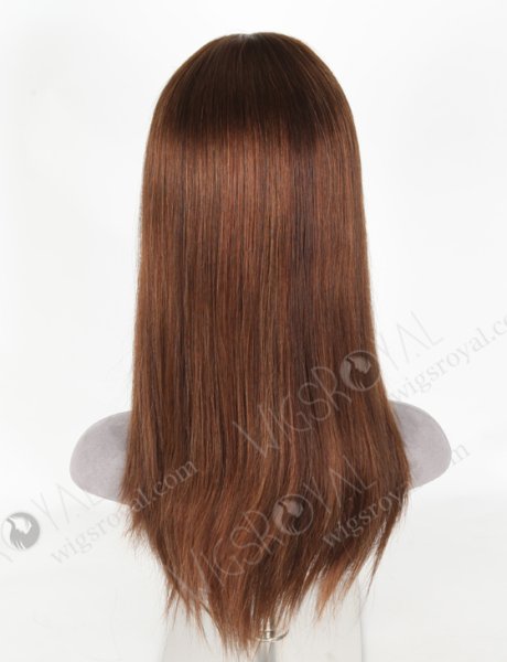 Brown Highlight Color European Virgin Silk Top Glueless Wig For Beginners WR-GL-070