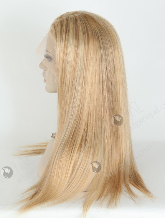 In Stock Brazilian Virgin Hair 18" Straight Color 24/8a# Highlights Lace Front Wig MLF-04027-19968
