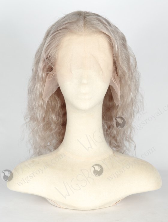 In Stock Brazilian Virgin Hair 12" Deep Body Wave Grey Color Lace Front Wig MLF-04032-20364
