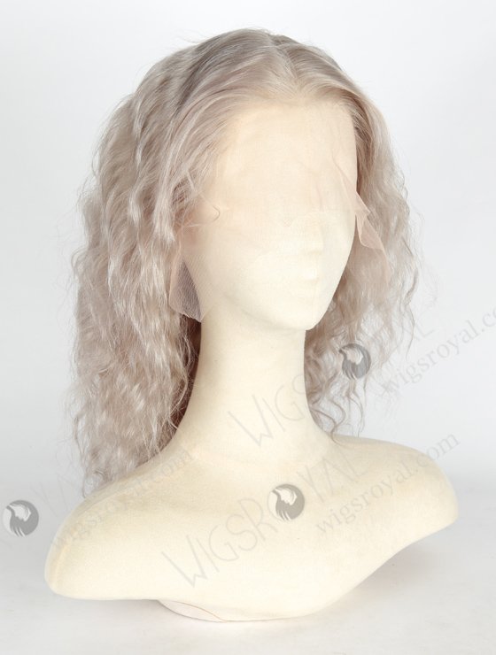 In Stock Brazilian Virgin Hair 12" Deep Body Wave Grey Color Lace Front Wig MLF-04032-20370