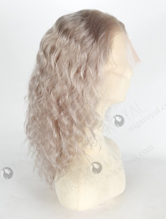 In Stock Brazilian Virgin Hair 12" Deep Body Wave Grey Color Lace Front Wig MLF-04032-20367