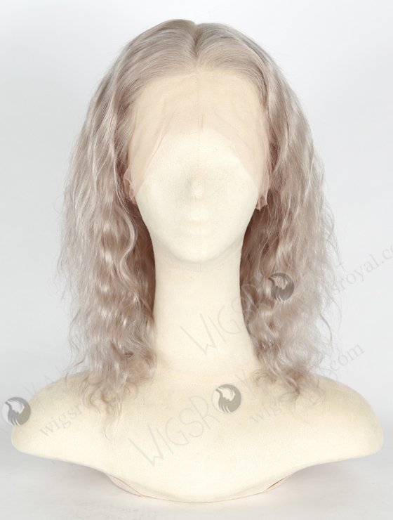 In Stock Brazilian Virgin Hair 12" Deep Body Wave Grey Color Full Lace Wig FLW-04266