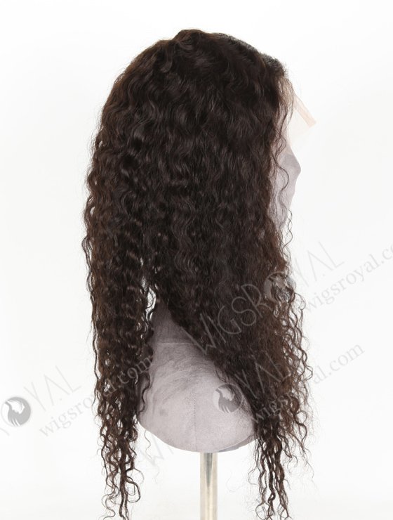 In Stock Indian Remy Hair 20" Natural Curly 2# Color Lace Front Wig MLF-04031-20379