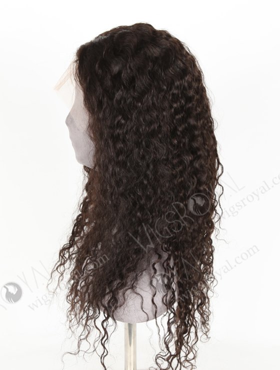 In Stock Indian Remy Hair 20" Natural Curly 2# Color Lace Front Wig MLF-04031-20381