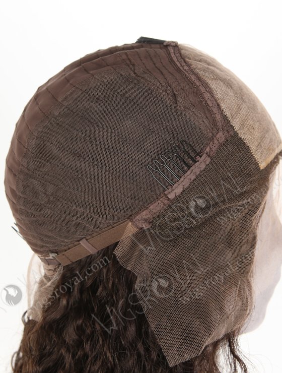 In Stock Indian Remy Hair 20" Natural Curly 2# Color Lace Front Wig MLF-04031-20385