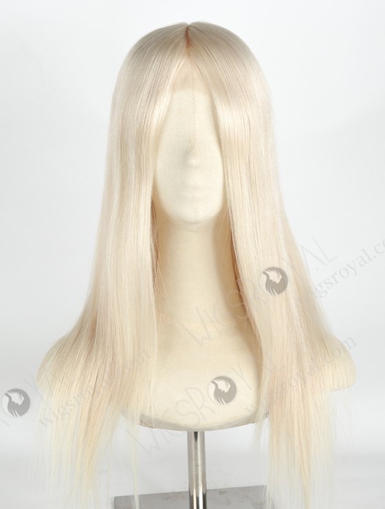 Beautiful Long White Hair Wig Best Human Hair Wigs Websites | In Stock European Virgin Hair 18" Straight White Color Lace Front Silk Top Glueless Wig GLL-08040-20580