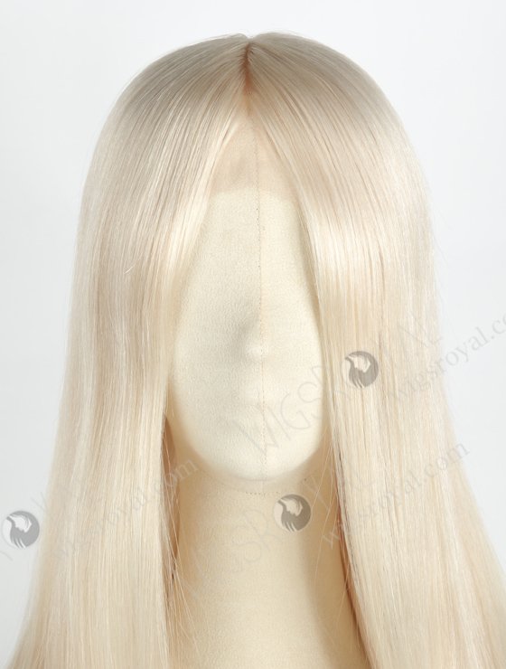 Beautiful Long White Hair Wig Best Human Hair Wigs Websites | In Stock European Virgin Hair 18" Straight White Color Lace Front Silk Top Glueless Wig GLL-08040-20579