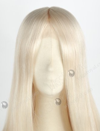 Beautiful Long White Hair Wig Best Human Hair Wigs Websites | In Stock European Virgin Hair 18" Straight White Color Lace Front Silk Top Glueless Wig GLL-08040