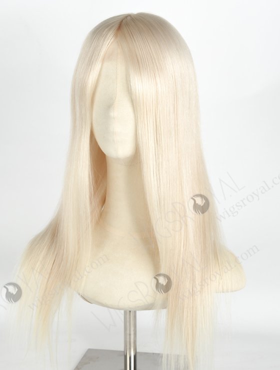 Beautiful Long White Hair Wig Best Human Hair Wigs Websites | In Stock European Virgin Hair 18" Straight White Color Lace Front Silk Top Glueless Wig GLL-08040-20582