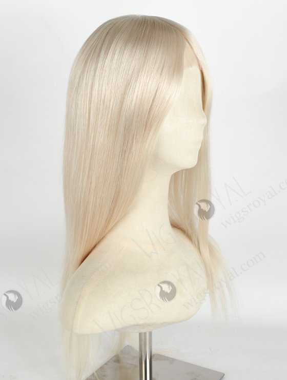 Beautiful Long White Hair Wig Best Human Hair Wigs Websites | In Stock European Virgin Hair 18" Straight White Color Lace Front Silk Top Glueless Wig GLL-08040-20583