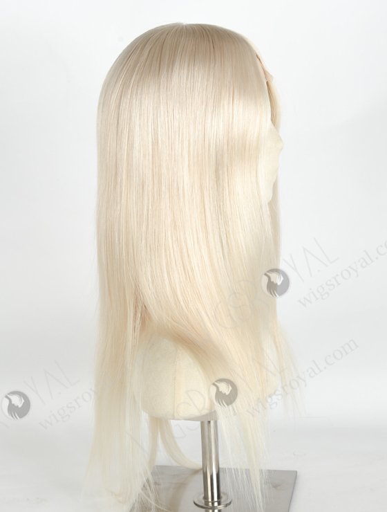 Beautiful Long White Hair Wig Best Human Hair Wigs Websites | In Stock European Virgin Hair 18" Straight White Color Lace Front Silk Top Glueless Wig GLL-08040-20585
