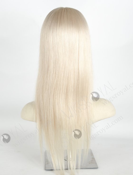 Beautiful Long White Hair Wig Best Human Hair Wigs Websites | In Stock European Virgin Hair 18" Straight White Color Lace Front Silk Top Glueless Wig GLL-08040-20586