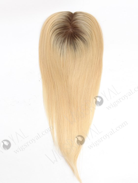 Best Silk Top Real Hair Toppers | 16 Inch Light Blonde with Medium Root Hair Pieces Topper-057-20661