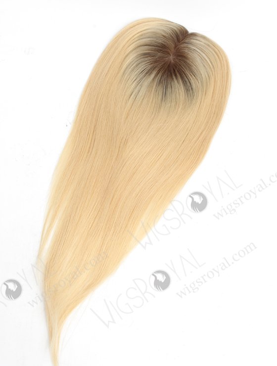 Best Silk Top Real Hair Toppers | 16 Inch Light Blonde with Medium Root Hair Pieces Topper-057-20660