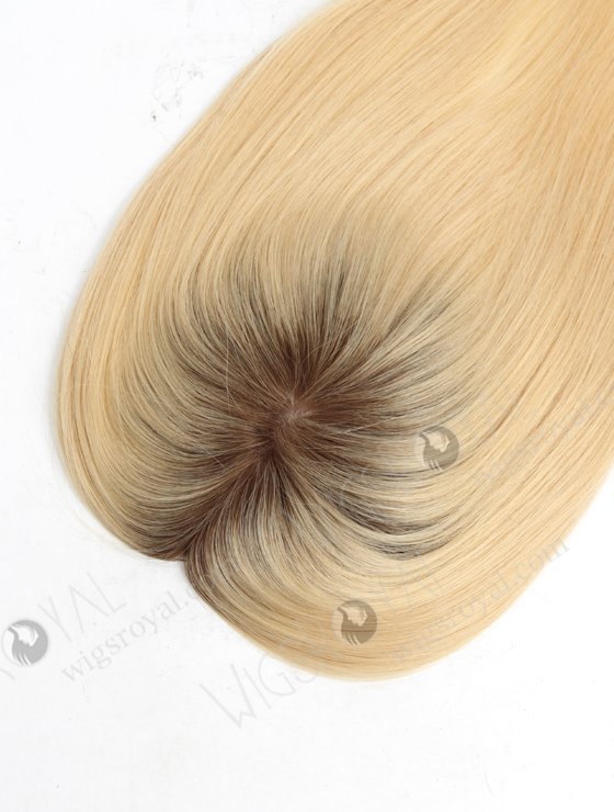 Best Silk Top Real Hair Toppers | 16 Inch Light Blonde with Medium Root Hair Pieces Topper-057-20663