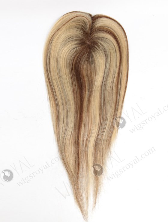 16 Inch Blonde Remy Human Hair Toppers with Highlights for Thinning Hair Topper-046-20652
