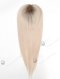 Luxury Best Quality Clip On Platinum Blonde Rooted Human Hair Topper 18 Inch Topper-044