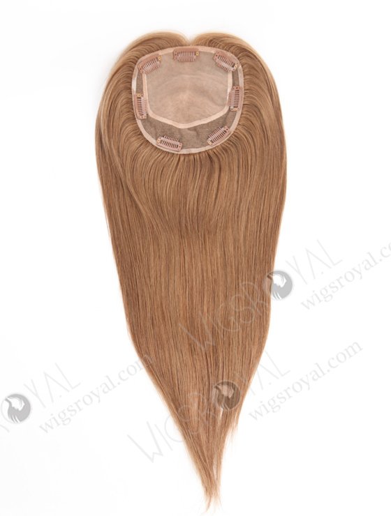 Natural Looking Best Hair Toppers for Women's Thinning Hair | In Stock 5.5"*6" European Virgin Hair 16" Straight Color 9# Silk Top Hair Topper-036-20632