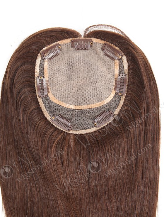 High Quality Remy Hair Crown Toppers | 16 Inch Dark Brown Hair Piece Topper-040-20643