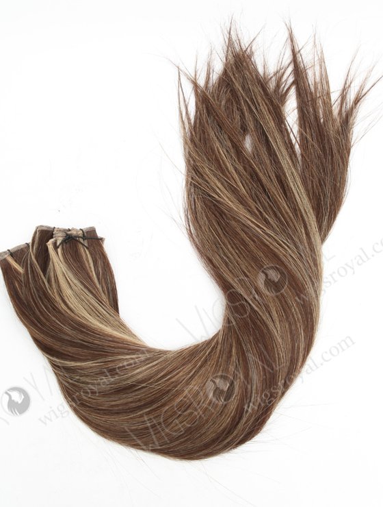 Highlight color human hair extensions seamless virgin genius weft WR-GW-011-20773