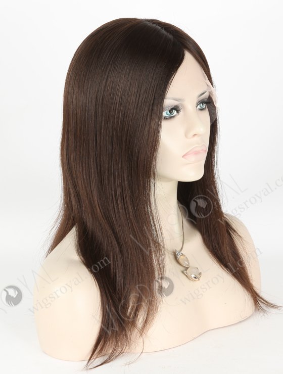 Wholesale Human Hair Wigs 14 Inch High Quality Unprocessed Natural Brown Hair Glueless Silk Top Wigs GLL-08052-20814