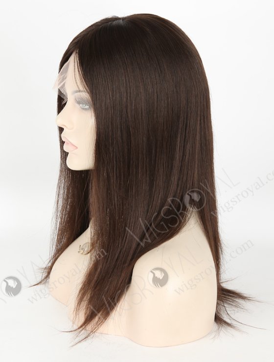 Wholesale Human Hair Wigs 14 Inch High Quality Unprocessed Natural Brown Hair Glueless Silk Top Wigs GLL-08052-20816