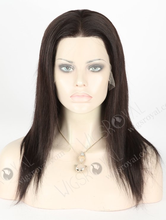 Off Black Hair Color Silky Straight European Human Hair Full Lace Wig For White Women WR-LW-133-21005