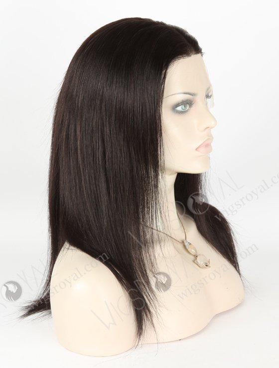 Off Black Hair Color Silky Straight European Human Hair Full Lace Wig For White Women WR-LW-133-21006
