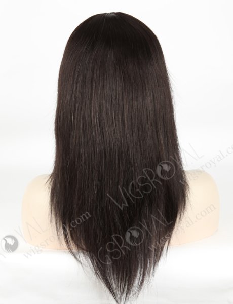 Off Black Hair Color Silky Straight European Human Hair Full Lace Wig For White Women WR-LW-133