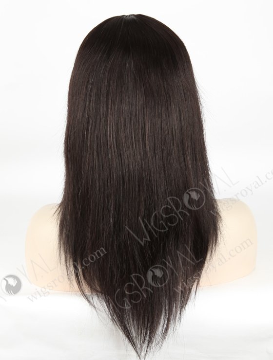 Off Black Hair Color Silky Straight European Human Hair Full Lace Wig For White Women WR-LW-133-21008