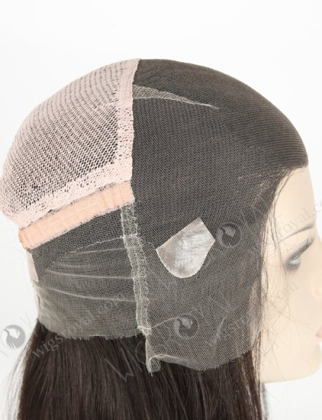 Off Black Hair Color Silky Straight European Human Hair Full Lace Wig For White Women WR-LW-133