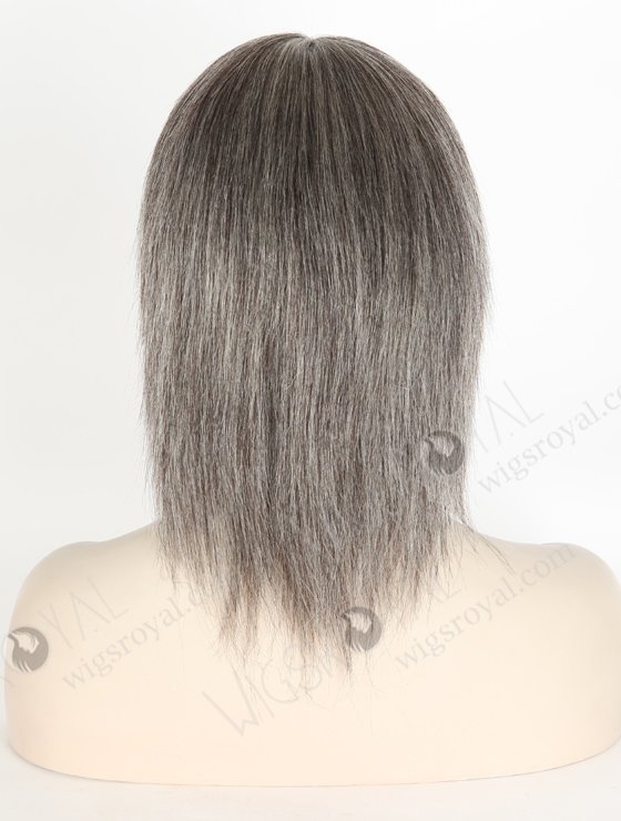 Grey Color Yaki Pure Mongolian Virgin Short Hair Full Lace Wig WR-LW-130-20974