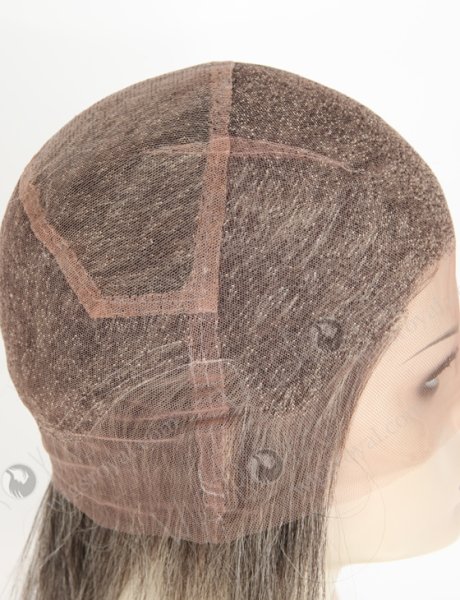 Grey Color Yaki Pure Mongolian Virgin Short Hair Full Lace Wig WR-LW-130