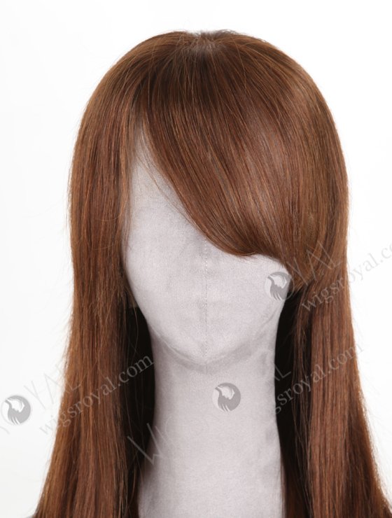 Dark Brown European Virgin Human Hair Full Lace Wig With Bangs WR-LW-127-20925