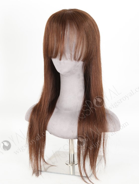 Dark Brown European Virgin Human Hair Full Lace Wig With Bangs WR-LW-127-20930