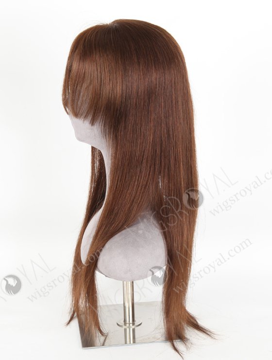 Dark Brown European Virgin Human Hair Full Lace Wig With Bangs WR-LW-127-20928