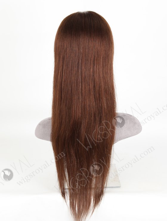 Dark Brown European Virgin Human Hair Full Lace Wig With Bangs WR-LW-127-20929