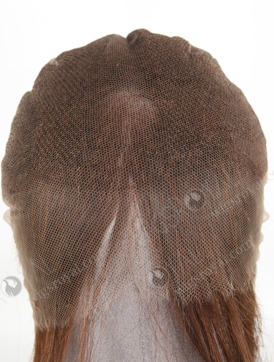 Dark Brown European Virgin Human Hair Full Lace Wig With Bangs WR-LW-127-20932